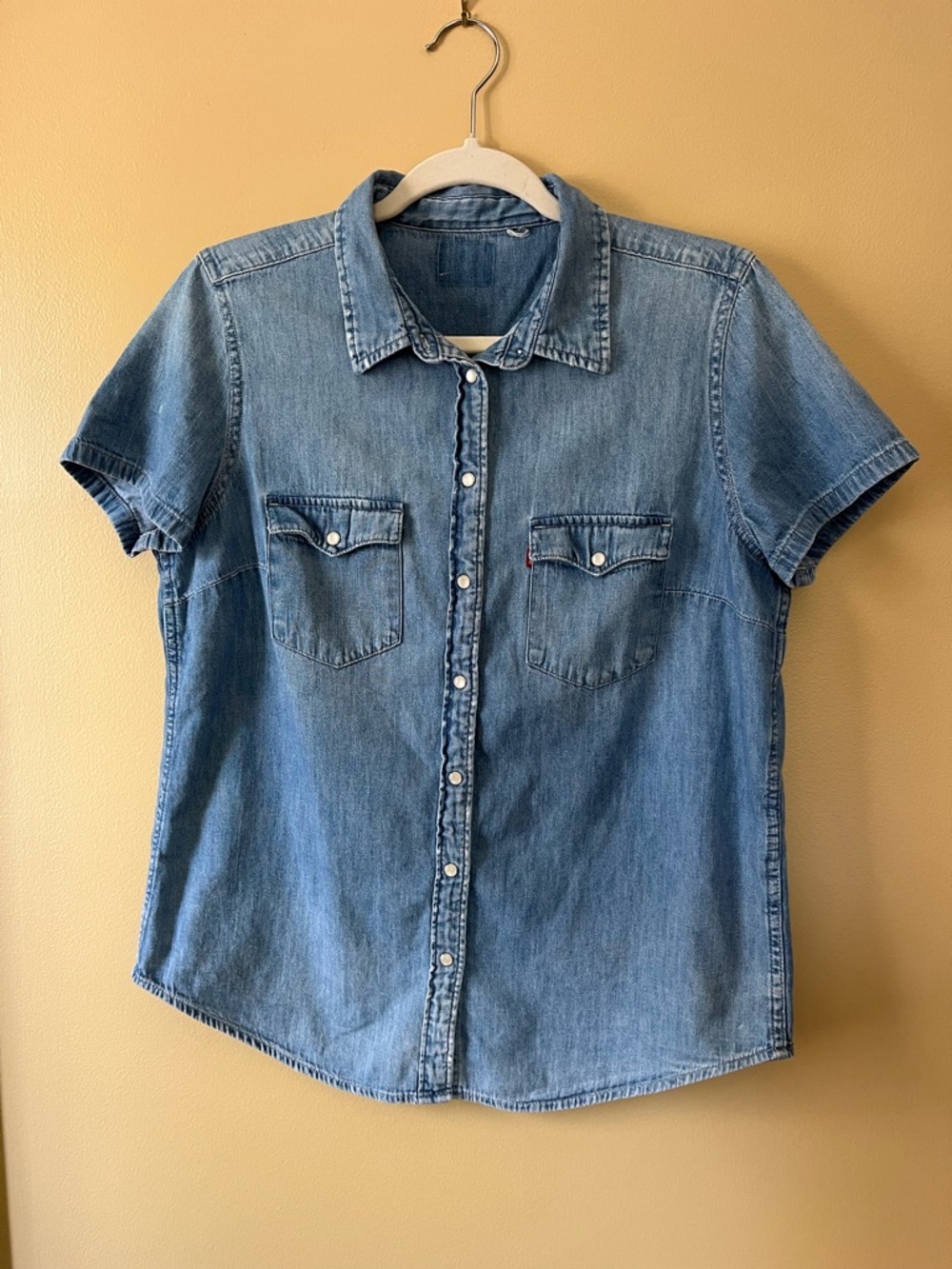 Levi's Light Blue Denim Short Sleeve Button-Up Western Shirt
